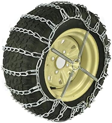 Продавницата РОП | 2 ланци на гуми за врски и затегнувачи за Deон Деер Возење косилка со гуми 19x9.5x8
