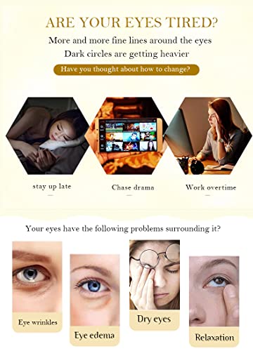 Гуанџинг 24к Златна Маска За Очи, -60 парчиња-корејски Колаген Под Закрпи За Очи, Подуени Очи И Темни Кругови, Против Стареење, Намалување