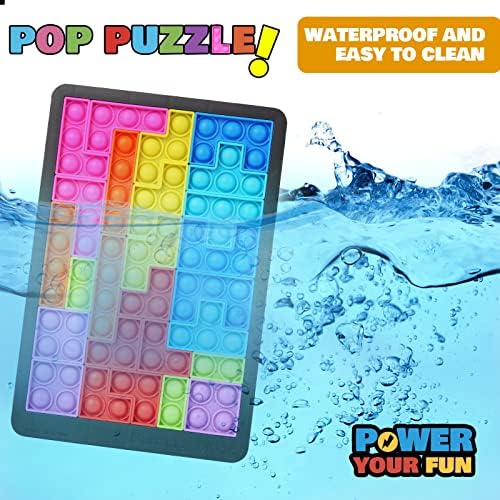 Odertta Pop Fidget Toy Push Bubble Popper Popper Sighsaw Subzle Game, Pop Magigsaw Cagbze Game Sensory Silicone Angistent Poicping