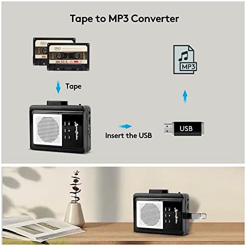 Преносни играчи на касети за бајронстатици, плеер за касети Walkman се претвораат во MP3 WAV со USB Flash, вграден микрофон и клип