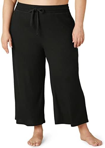 Надвор од јога плус големина слободен проток Широки панталони за жени - еластична лента за половината, широко нозе удобни панталони