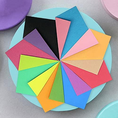 Хартија од оригами двострана различна боја, 8 живописни бои Ками хартија 6 инчи, квадратни занаети за хартија за преклопување, листови за