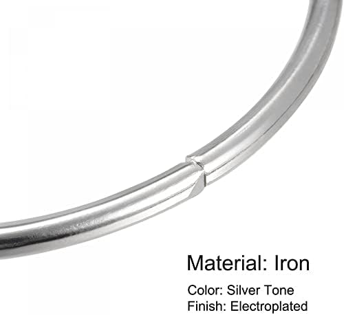 Uxcell Metal O прстени 50мм 75мм 100мм 120мм 150мм не-заварени обрачи сребрен тон 20 парчиња