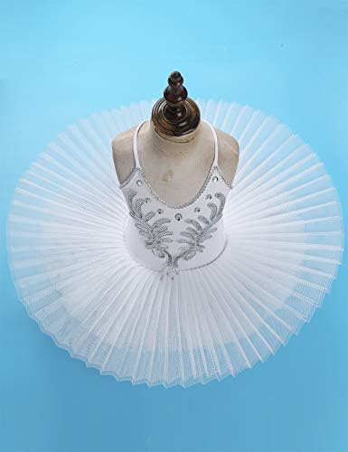 Детски девојчиња за девојчиња за девојчиња со монистра балет танц фустан Лебедово езеро танцување облека тврда органска чинија перформанси