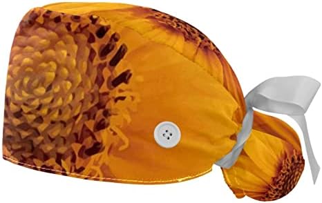 Работно капаче за жолто сончоглед со копче и џемпери 2 парчиња за еднократна употреба хируршка хирургија Капчиња за конска опашка, мулти