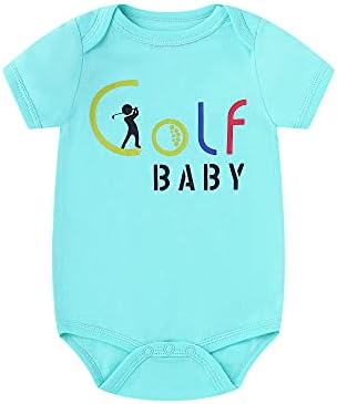 Bdondon Golf Baby облека Органска памучна голф за новородени момчиња за новороденчиња, девојче смешно слатко новороденче едно парче бебешко
