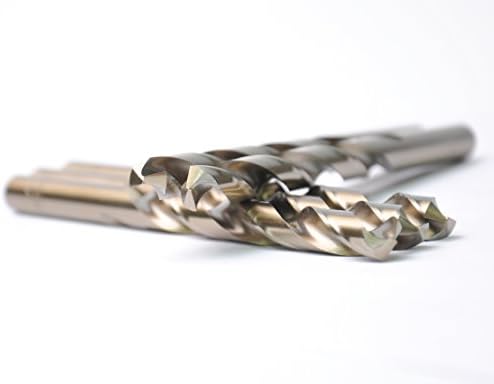 Октул 5 парчиња 23/64 инчен HSS работникот кобалт пресврт битови, идеален за дупчење на благ челик, бакар, алуминиум, легура на