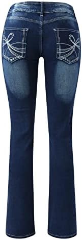 Jeanенски Panенски панталони 2023 година женски фармерки, слатки со двојно гради со високи половини, везени слатки криви фармерки,