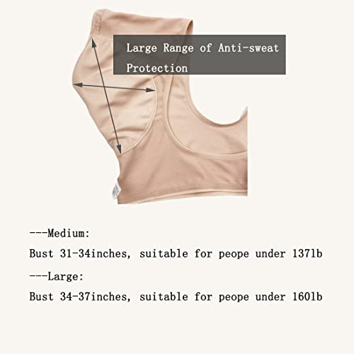 Iphree 2 пакува подложни под -под -подлови за жени со пазуви за пот, кои можат да се користат за дишење, штит -штит за долна облека, црна боја,