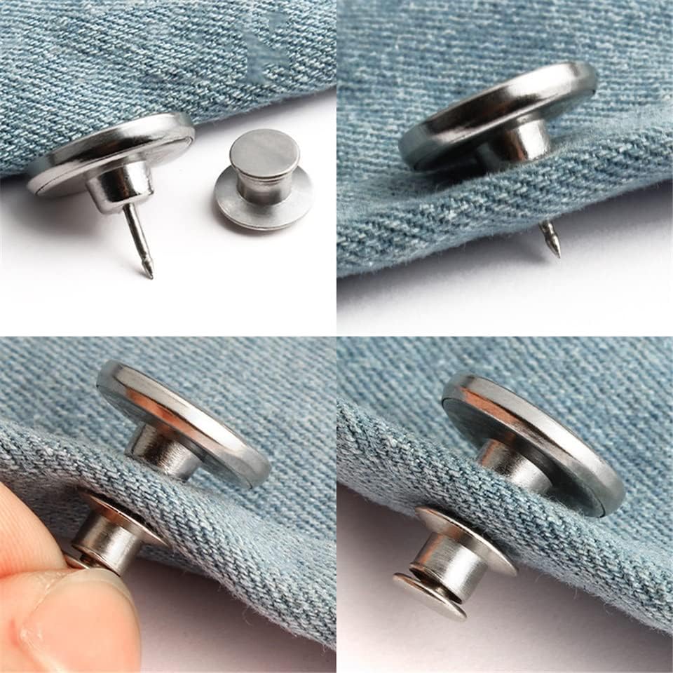 Копчињата за фармерки WODMB прилагодливи отстранливи метални копчиња за метални додатоци за прицврстување на копчињата за половината