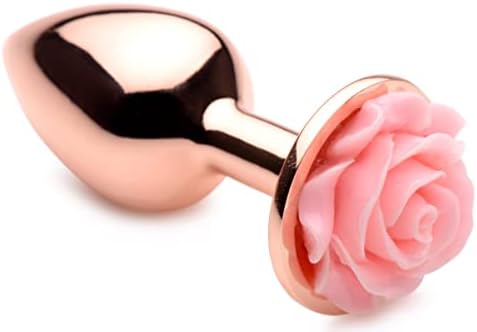 Плен искри со розово розово злато мал анален приклучок за жени | Лесно вметнување играчка за возрасни рози за почетници | Лесно