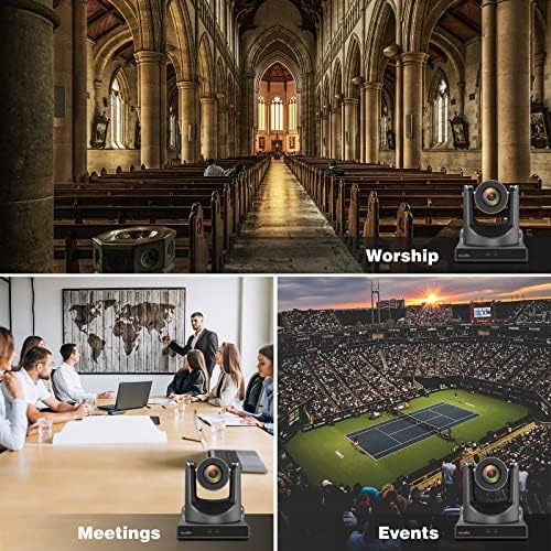 Zowietek New Gen PTZ камера POE | АИ следење | 20x оптички зум | Симултан SDI ， HDMI и USB излези | IP во живо стриминг за средба, црква, настани, учење