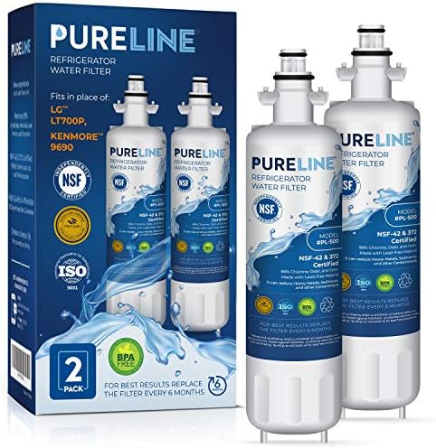 Замена на Pureline 9690 & LT700P Филтер за вода. Компатибилен со Kenmore Elite 9690, LG LT700P, ADQ36006101, Kenmoreclear 46-9690