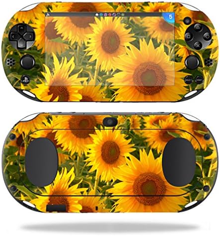 Moidyskins кожата компатибилна со Sony PS Vita Wita Wrap Cover Skins Snflowers