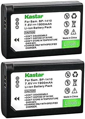 Kastar Battery 2 Pack за Samsung BP-1410 BP1410 и Samsung NX30 Samsung WB2200 Samsung WB2200F Дигитални камери