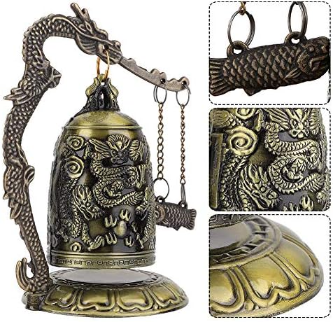 Врежан Бронзен Змеј Заклучување Галванизација Мал Змеј Форма Ѕвонче Орнаменти Биро Декор
