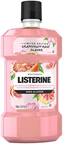 Листерин нула алкохол миење на устата, ограничено издание на грејпфрут, вкус на роза, 500 мл
