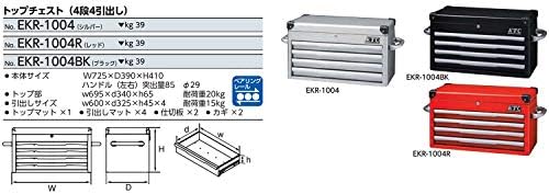 Алатка Кјото Алатка EKR-1004BK алатка за градите, 4 нивоа, 4 фиоки, црна боја