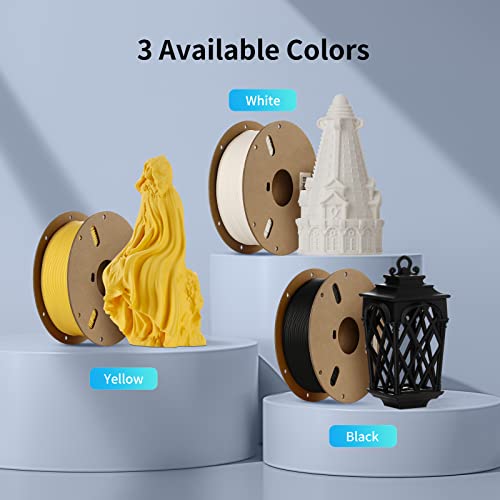 Anycubic Matte Pla Filament 1.75mm, 3D печатење PLA FILAMENT 1.75mm Димензионална точност +/- 0,02mm, 1kg spool, мат бело