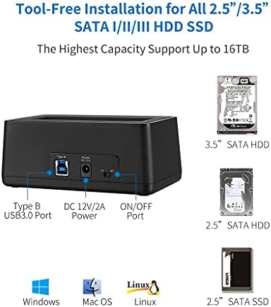 WENLII USB 3.0 До SATA Надворешен Хард Диск Приклучна Станица Комплет Адаптер за 2.5 &засилувач; 3.5 Инчен HDD SSD SATA Брзина до 5Gb