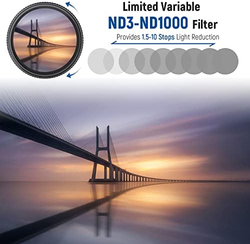 ПОНОВИ 67мм Променлива ND Филтер ND3-ND1000, 1.5-10 Ограничени Запира Неутрална Густина Филтер СО HD Оптички Стакло &засилувач; Двострани