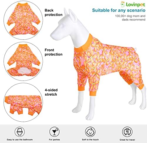 Ловинпет кучиња пижами Питбул со големина на питбул - анти -лижење, нега на рани Пост хирургии кучиња пижами, лесна истегната ткаенина што