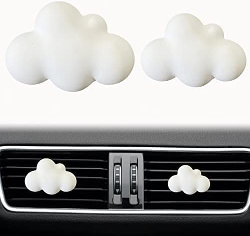 2 парчиња клипови за вентил за воздух во облак, слатки облачни автомобили освежувачи на воздухот за отвори за отвори смешни автомобили дифузер