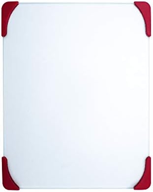 Farberware 12-на-15-Инчен Стакло Алатка За Сечење Одбор Со Не-Лизга Црвени Агли