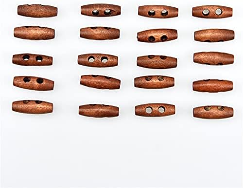 Пулабо едноставен и софистициран дизајн50 парчиња дрвени копчиња за вклучување 2 дупки 30мм за шиење палто за шиење додатоци занает нови