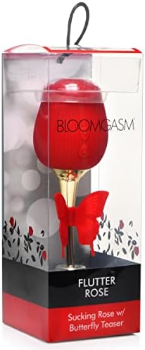 Inmi Bloomgasm Flutter Rose 10x вшмукување/вибратор w/Teaser Butterfly - црвена