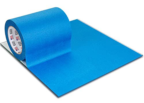 Широка лента со сини сликари, 6 инчи, 9 инчи и 12 инчи, 3Д лента за печатење, лесно чисто отстранување до 21 ден, лента за маскирање