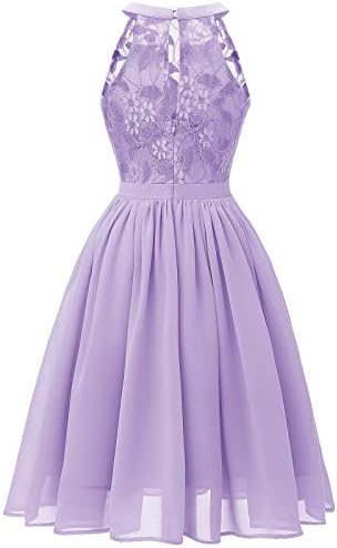 Халтер цветен чипка матурска фустан за жени летни необични вечерни фустани за забави, облечени во линиски фустан