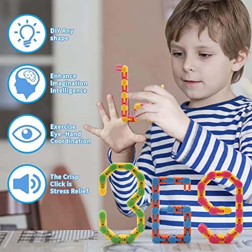 Ганово 30 парчиња бујни патеки, Snap n кликне Fidget играчки за сензорни деца тинејџери, порибување, фаворит за забава, филер за
