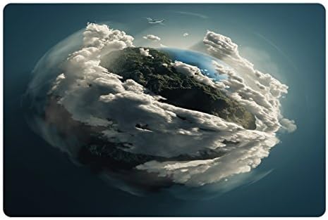 Амбесон Земјата Миленичиња Мат За Храна И Вода, Планета Опкружена Со Величествени Облаци Драматичен Воздушен Поглед Земјата Животната Средина,