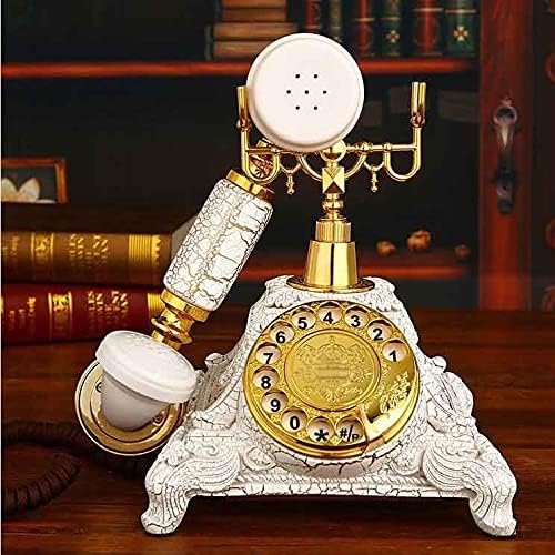 Mxiaoxia Rotate Vintage Fixed Telefone Revolve Dial Antique Tefhernes Fandline Телефон за канцелариски дом хотел направен од
