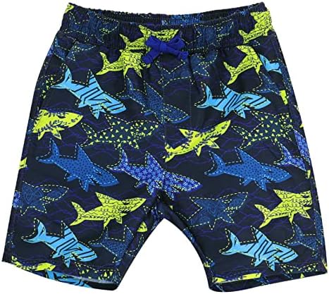 Брзо суво суво суво плажа на Boys Boys Shab Shark Shark Shorts со џебови