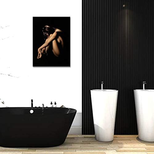 Декорација на wallидови за бања модерно платно масло сликање убави пози и фотографии од секси девојки што се користат во бања