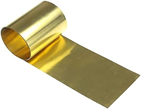 Месинг плоча за месинг чиста бакарна лим фолија H62 метал метал тенок фолија плоча за треперење на домови Домашни материјали Дебелина 0,1мм,