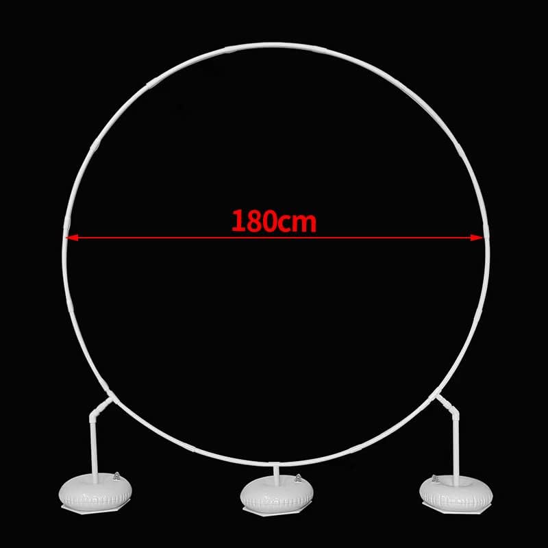 Голема Големина 5.9 стапки Круг балон лак Комплет Декорација, Еднократно Пвц Балон Лак Колона Штанд Комплет Вклучени Исправена &засилувач;