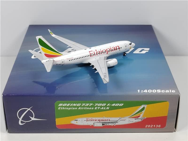 Pandamodel Ethiopian Airlines за Boeing B737-700 ET-Aln 1/400 Diecast Aircraft претходно изграден модел