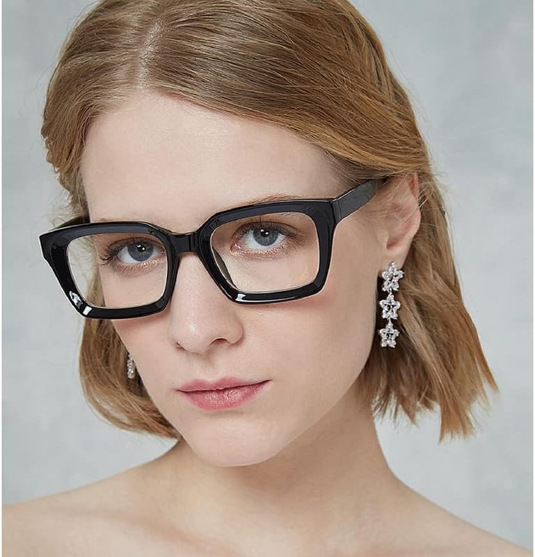 Giversive Grishing очила за читање на Gingereye за жени 2-пакети, ретро опра во стил на сина светлина за блокирање на светло +1,0,
