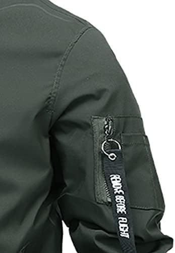Јакна за бомбардери за мажи моторцикл јакна - џеб ветерници целосен поштенски зимски топло поставени палта за надворешна облека