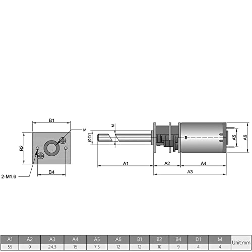 Fielect DC 3V 300RPM N20 Мотор за намалување на брзината на металниот метал менувач со M4X55MM навртка на завртката за завртки за завртки за навој
