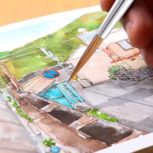 Toyandona Awatchor Brush Set 9pcs фини детали за бои четки поставени професионални минијатурни четки за сликање линија за цртање пенкало за