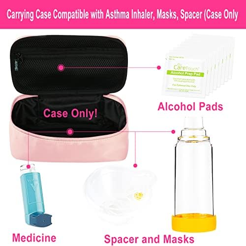 Case BeautyFlier Travel Case за преносна машина за небулизатор за возрасни и деца, задебелен држач за инхалатор на астма, носење торба за деца, растојание за инхалатор, маски, за?