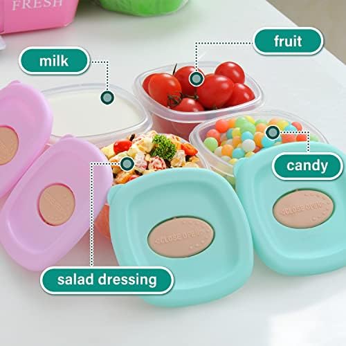 ЈОРИ 8пакувајте 4оз детски контејнери за закуски отпорни На Истекување Еднократно зачини &засилувач; Контејнери За Облекување Салата