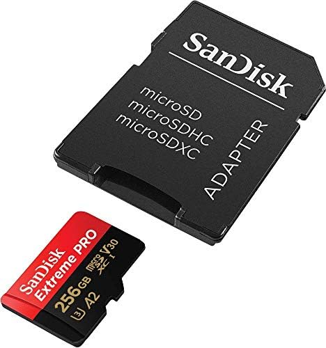 Sandisk Extreme Pro 256gb Микро SD Мемориска Картичка За Gopro Херој 9 Црна Камера Херој9 UHS - 1 U3 / V30 A2 4k Класа 10 Пакет
