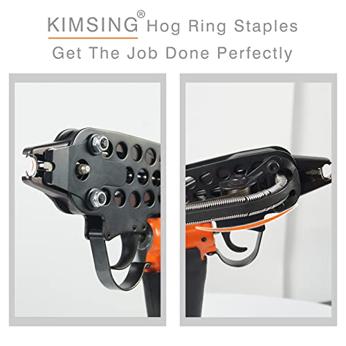 Kimsing SC760 16 Gauge 5/8 '' Crown Galvanized C Ring Spaples C-Rings Hog Rings, Staples на жица за оградување, сврзувачки елементи за степлер на прстенот C, алатка за прстени за свињи, Ply Plier, 1000 парчиња/пак