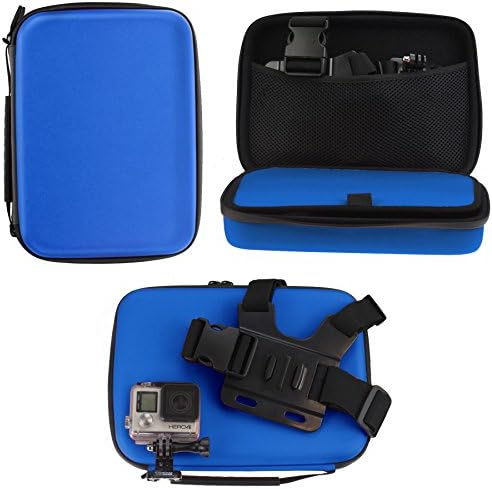 Navitech Blue Heavy Duty Rugged Hard Case/Cover компатибилен со Garmin Virb 360