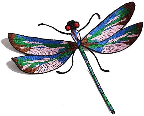 Riverbyland 5 PCS Dragonfly извезено железо на закрпи за облека